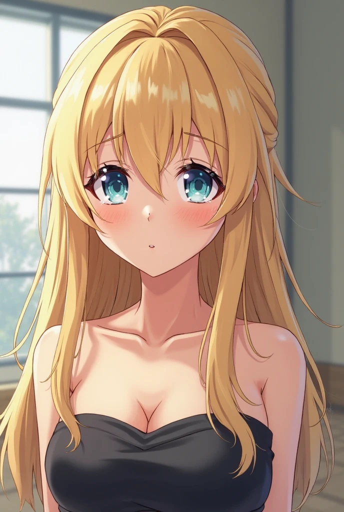 ((Highest quality)), ((masterpiece)), (detailed), （Perfect Face）、The woman is Tiare, with green eyes and medium-length blonde hair.