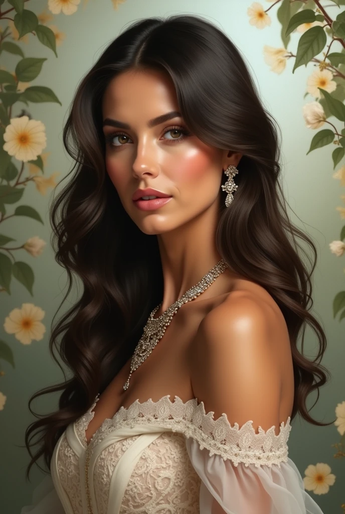 Beautiful woman, dark hair, white skin star wars gedi,