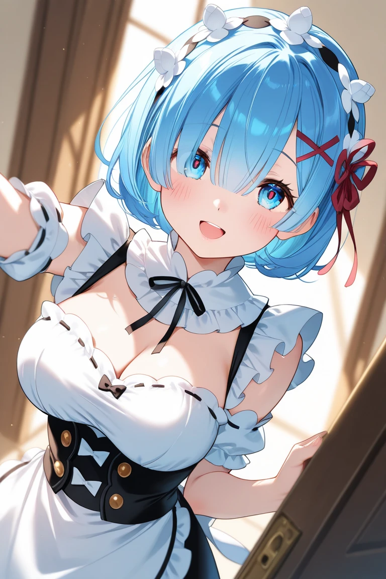 blue hairs,Blue and white clothes,Sexy big breasts,Sell cute very cute sweet girl