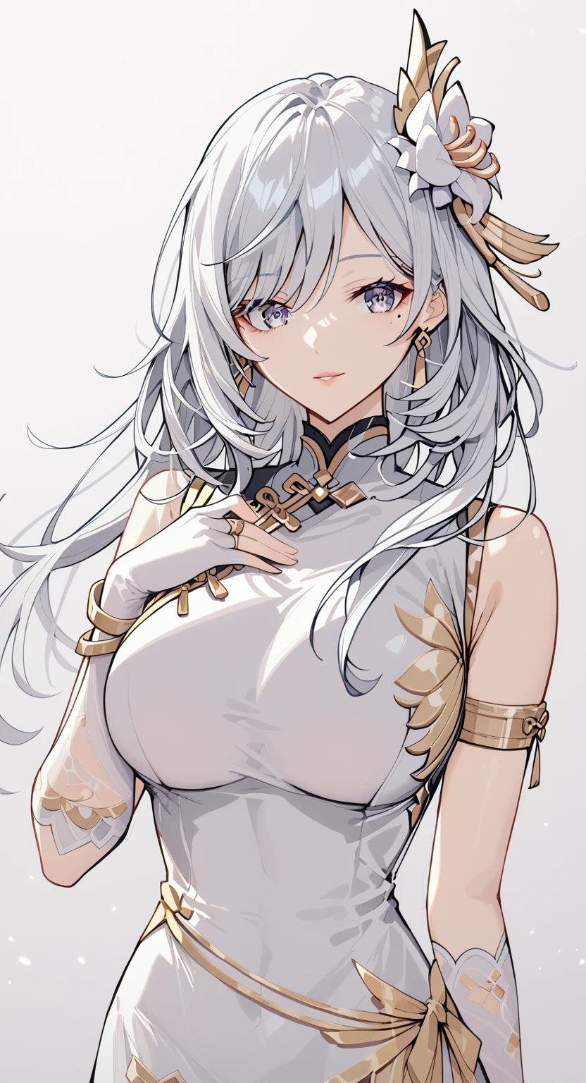 Girl with large boob