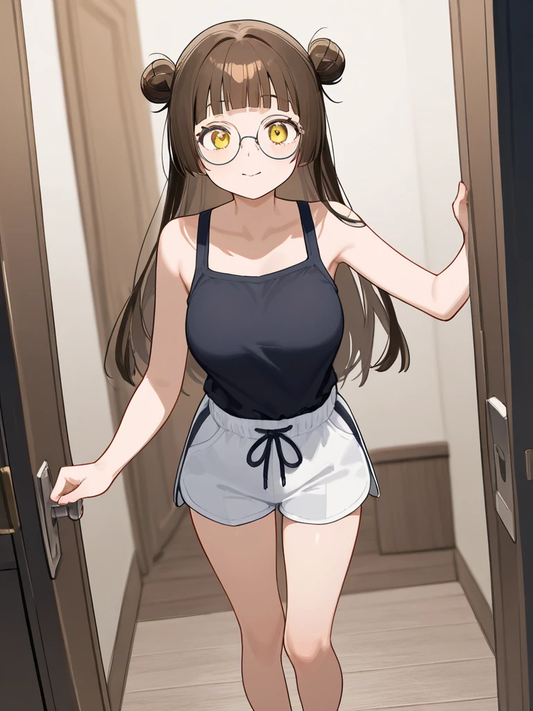 Girl, long brown hair, bangs, glasses and small frame, in winter coat and bikini, and jeans, in a public bathroom, bathroom, just a lacy bra under coat, no shirt under coat, small boobs, a cup, lacy bikini top, bikini, bikini under coat, bikini bra, bikini and coat over it, rest room, urinal, curtain, getting caught, embarassed, flashing, selfie, mirror slefie, someone walking in, background people walking past, public, mall bathroom, stalls in the background, someone catching you flashing, guys catching you, opening stall door