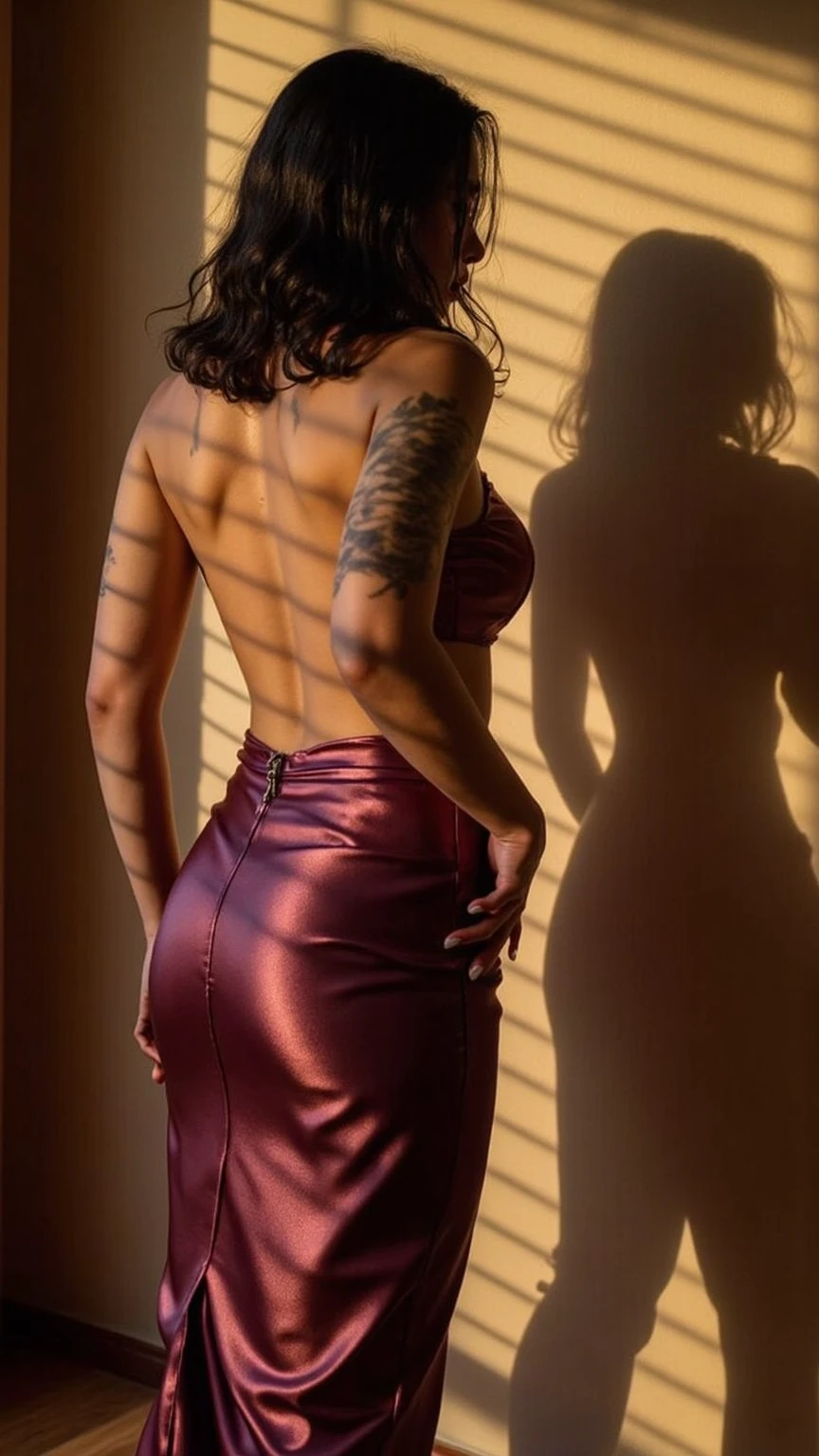 mujer sexy de espalda con un trasero desnudo