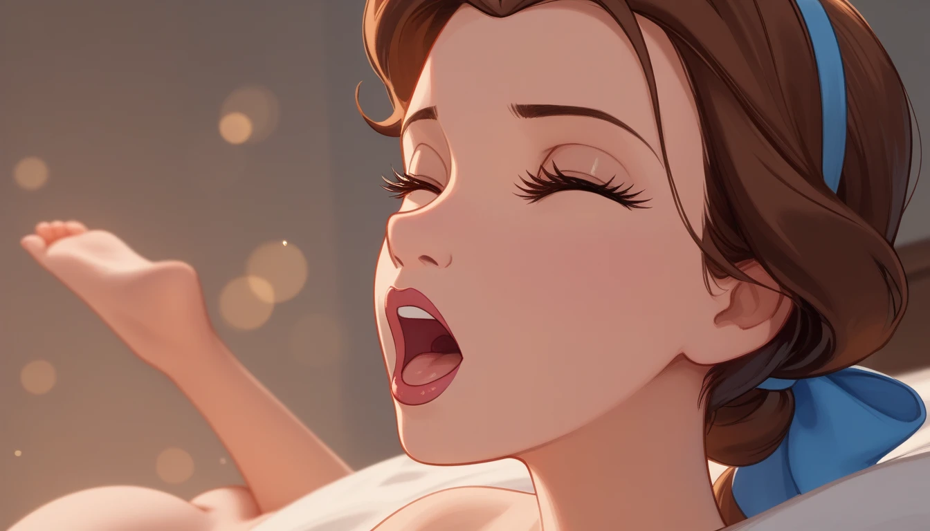 Velma 1girl, (nude), (((very large breasts))), blowjob:1.3, brown eyes, glasses, auburn hair, short hair, lips, bob, blush, naked, she is giving a blowjob, depth of field, bokeh, (special attention to skin detail: 1.2), masterpiece, best quality, ultra-detailed, ultra-HD, photorealistic, cinematic, ((close-up camera shot)), sensual pose, alluring, blowjob:1.4, the penis is between Her breasts
