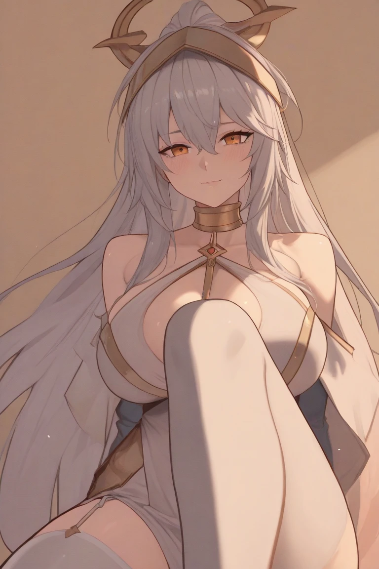 IncrsGCMeme, <lora:GuiltyChallengeMeme:1>, lifted by self, covering mouth, belly, shirt, seldea, hair ornament, cleavage, jewelry, earrings, navel, collarbone, bridal gauntlets, <lora:Char_VTuber_Seldea:0.8>, pants,