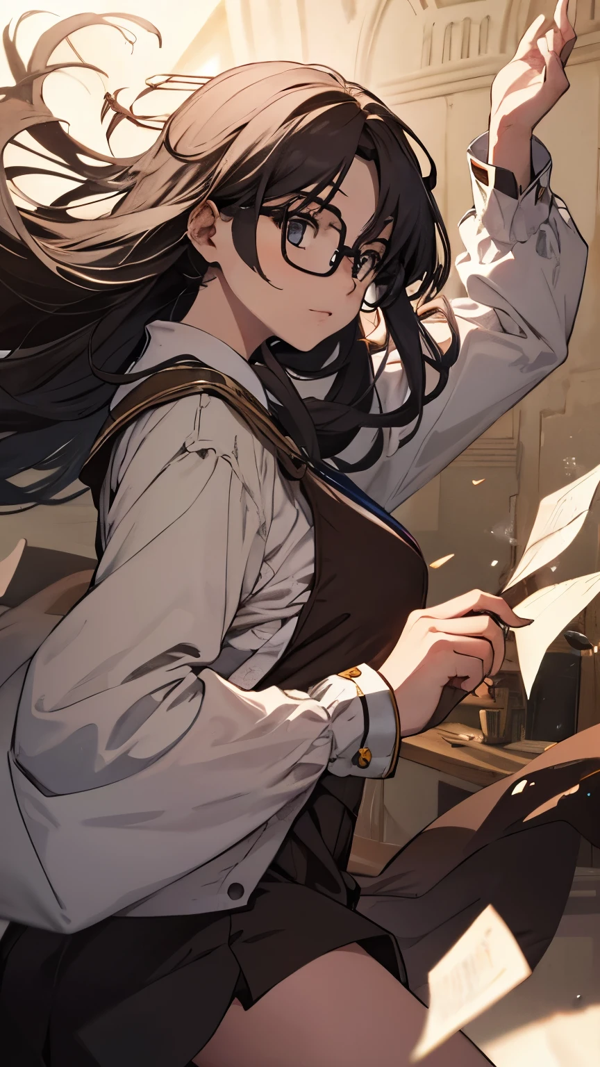 Dürer's Skills,Glasses girl, wizard, psychic battle, 