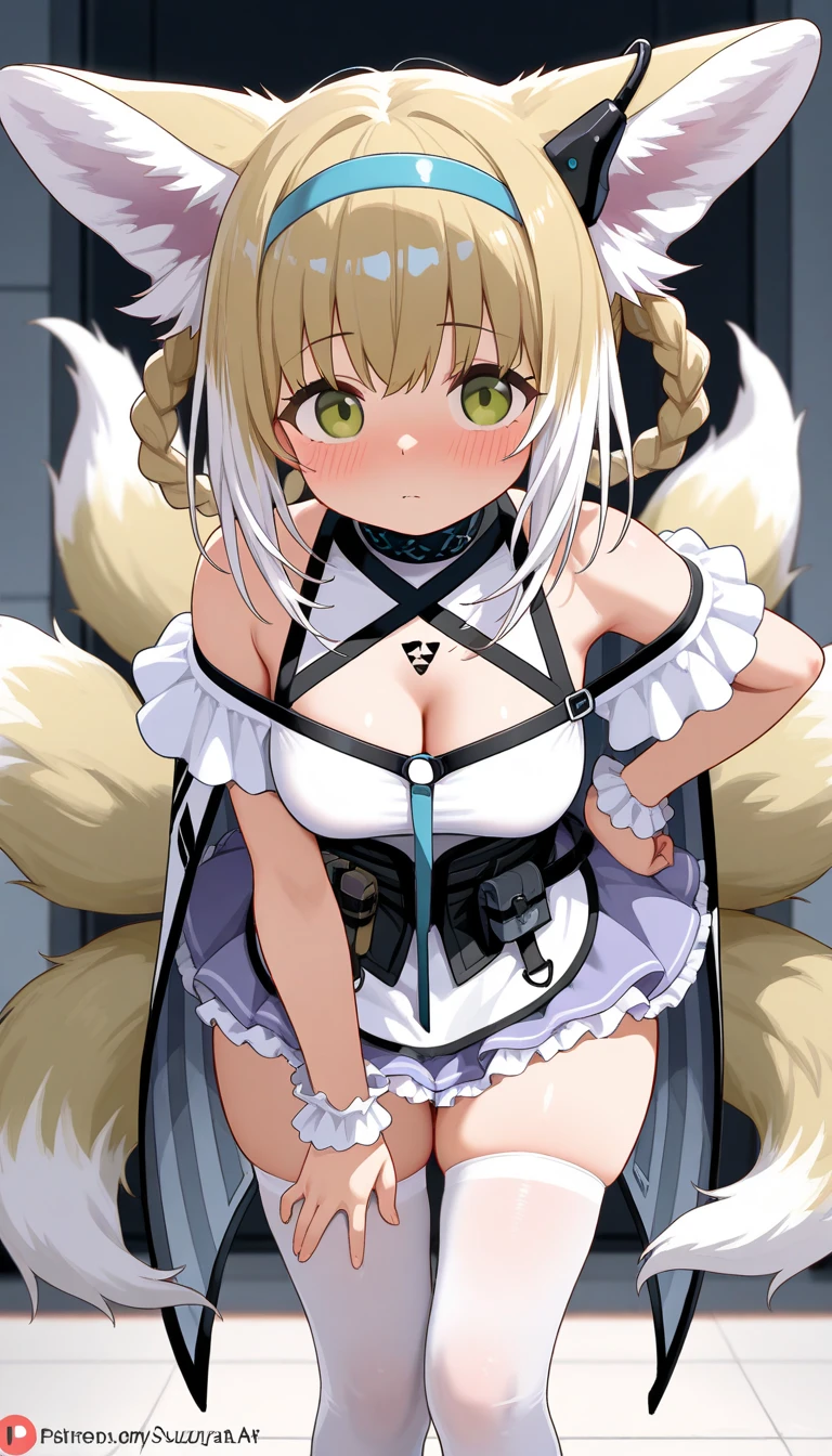 animado, animado girl, lindo, orejas de zorro, pelo largo, fondo rosa, sexy pose,anime foxgirl, seductive animado girl, large breast, sexy boobs, very beautiful animado fox girl, nekomimi, animado foxgirl, ecchi animado style, one tailed, chica zorro amarillo, beautiful animado foxgirl, lindo animado foxgirl.