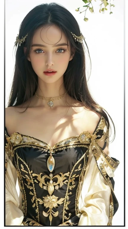 arafed woman with bustier gigantic breast in a corset and dress in front of a building, wearing an ornate outfit, ornate dress, intricate dress, elegant corset, ornate and elegant, extravagant dress, inspired by Hedi Xandt, ornate attire, intricate outfit, ornate royal gown, ornate clothing, ornate gown, intricate and elegant, intricate detailed dress, ornate , royal dress, masterpiece, best quality:1.2),,(8k,highres,RAW photo,realistic,photo-realistic:1.3),(detailed skin texture,detailed cloth texture,beautiful detailed face:1.25),professional lighting,photon mapping,beautiful soft light,radiosity,physically-based rendering,raytracing, model shoot style, model shoot style, (extremely detailed CG unity 8k wallpaper), full shot body photo of the most beautiful artwork in the world,