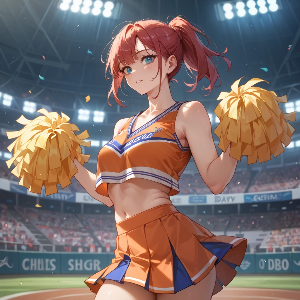 masterpiece, high-level image quality, hight resolution, 独奏, cheer girl,Gymnasium,