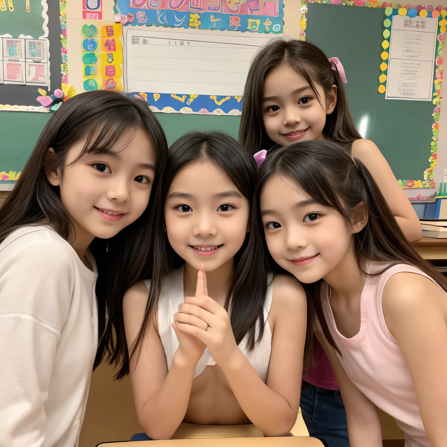 (Totally Naked下着姿)、((small３super cute and popular idol、4 SUPER CUTE,  tiny elementary school students in one picture ))、(masterpiece). perfect ,  beautiful , Lovely, enchanting 'Smile、((1枚に高精細の4人のFull Bodysmall5写真))、((short haired idol pose))、Gap、the girls of the hugely popular junior idol、4. Small, SHORT IDOL、Full Body、baby-faced idol that looks real、((Totally Naked、flat chest))、(((perfectCompletelysmall1 レース下着姿)))、((  beautiful ))