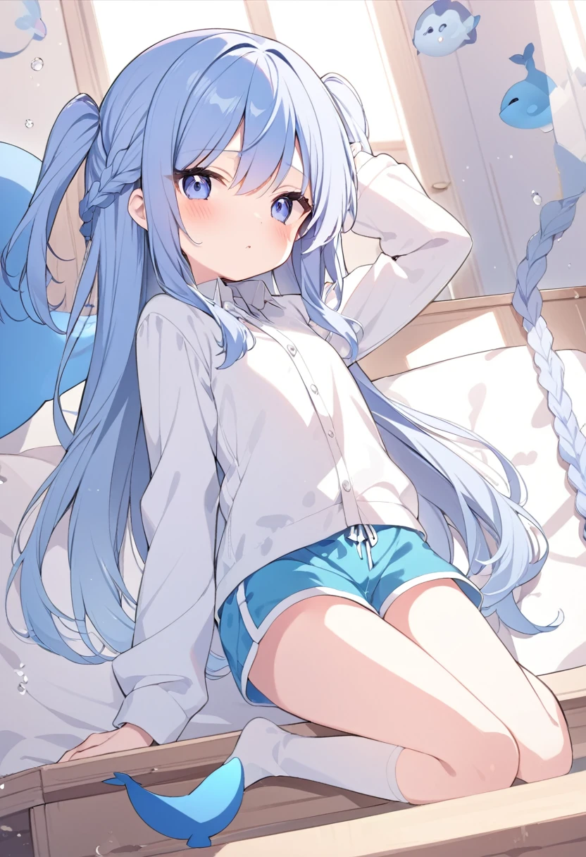 Gawr gura.A little teary-eyed,night,.blur background,With legs apart.Shavedマンコ.18-year-old.Small with B cups.Wet.Putting her finger in her pussy.Masturbating.I'm feeling better.マンコがWet.alone.Shaved.With legs apart.Showing off pussy.Blushing cheeks,naked.Get in bed.Undressing