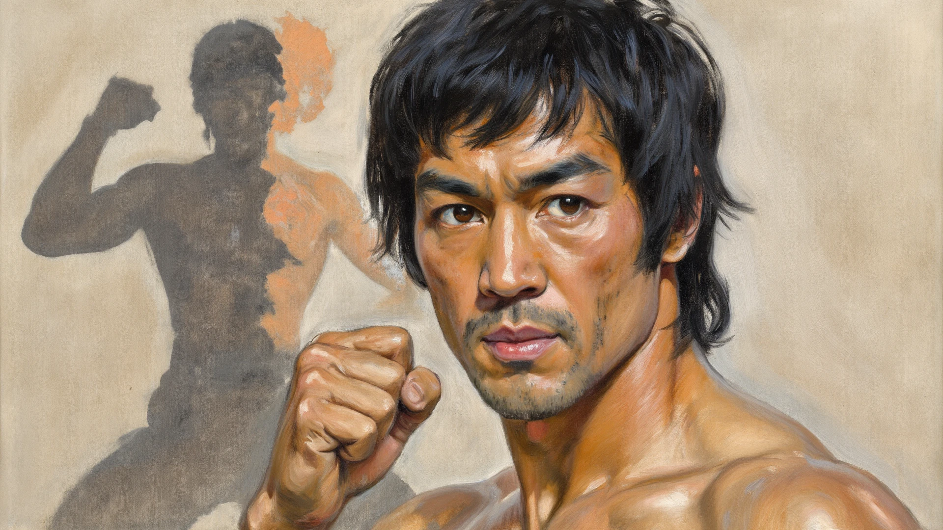 Bruce Lee looking directly at the camera,unreal ingine --auto --s2
