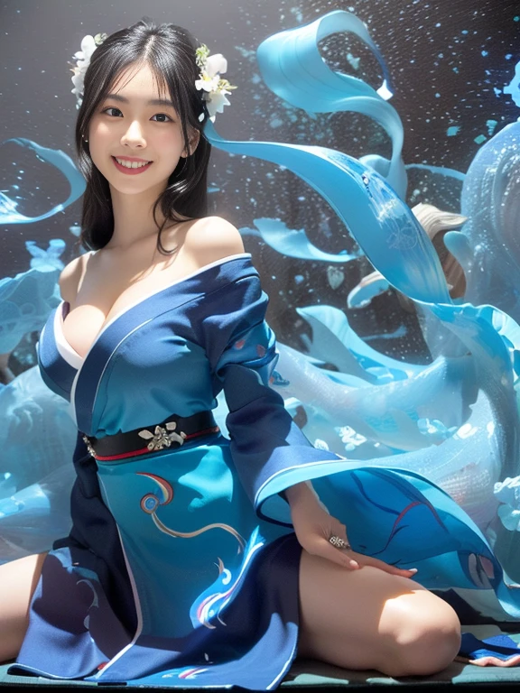 La mejor calidad, Detalles intrincados, Altas Resoluciones,(Hermosa agua detallada:1.4),(Hanfu, Estilo Tang),ojos amarillos,(1chica en frasco de vidrio:1.1),
