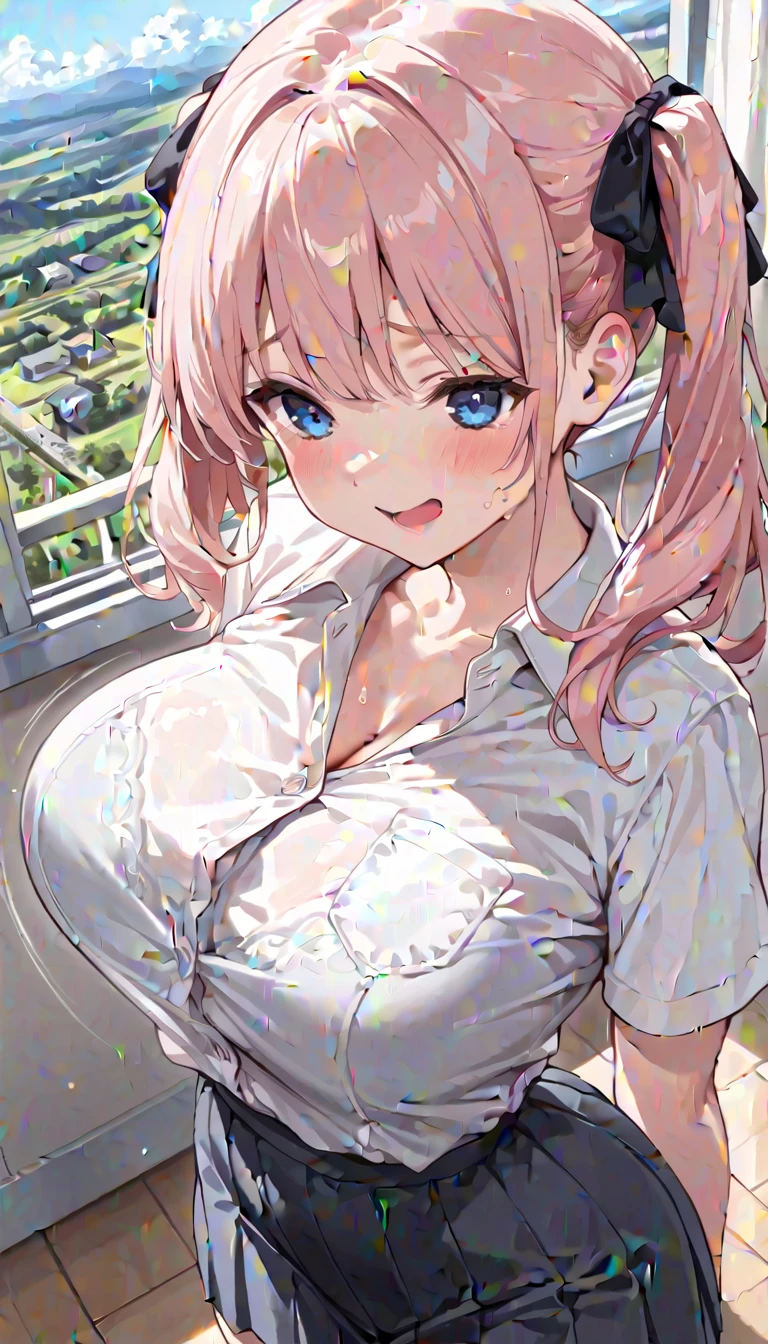 masterpiece, absurdres, best quality, ultra detailed, high Resolution, detailed illustration, bright colour, (extremely beautiful detailed face and eyes, Delicate beautiful face, 1 girl, cute face:1.3), (magenta eyes:1.1), sparkling eyes, big eyes, medium breasts, (perky breasts:1.1), (pointy breasts:1.1), medium hips, glamorous body, white skin, BREAK, long bob cut, (blonde hair:0.8), messy hair, detailed hair, shiny hair, BREAK (undressed, Work clothes:1.5), (Logistics Warehouse, sex, Fellatio:1.3), perfect lighting, (embarrassed:1.5), (ecstasy, vulgarity:1.5), (trembling:0.8),