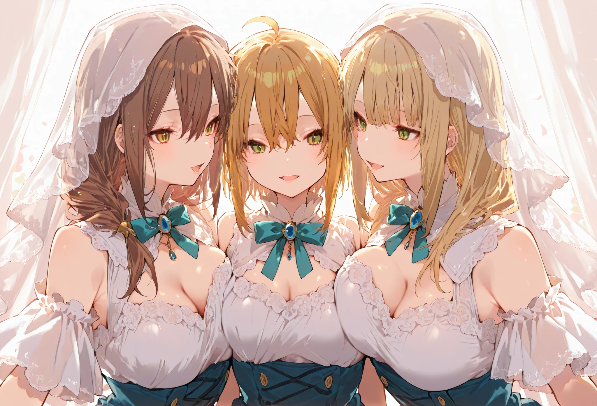 master piece, best quality, Cute Girls, wide shot, Complex background, Big breasted, Blushed, looking away, Deep depth of field, watercolor