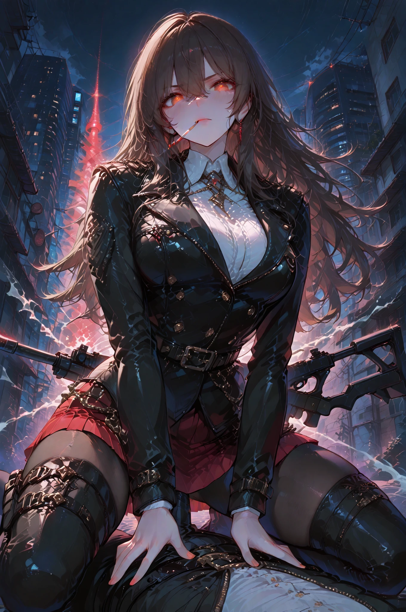 Wearing damaged tight armor，Huge breasts，Hand holding a sword，Damaged clothes，Holes in clothes，Seriously injured，Seriously injured，lose，Injuried，weak，Exquisite face，16-year-old girl