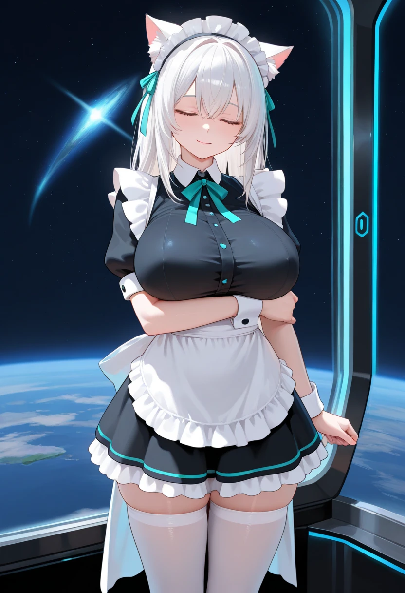 In the plane, Female flight attendant, standing, Tray in hand:1.2), (tight fit clothes:1.2), (Tight white vest:1.4), (Wear a white vest over a naked body:1.1), (Delicate white lingerie mini skirt 1.4), (Wear a short purple skirt over pantyhose，The chest is large),(Love print on vest), (Hang the neckline:1.2), bare shoulders​, Plump big breasts，Perfect body slim curves，blush，