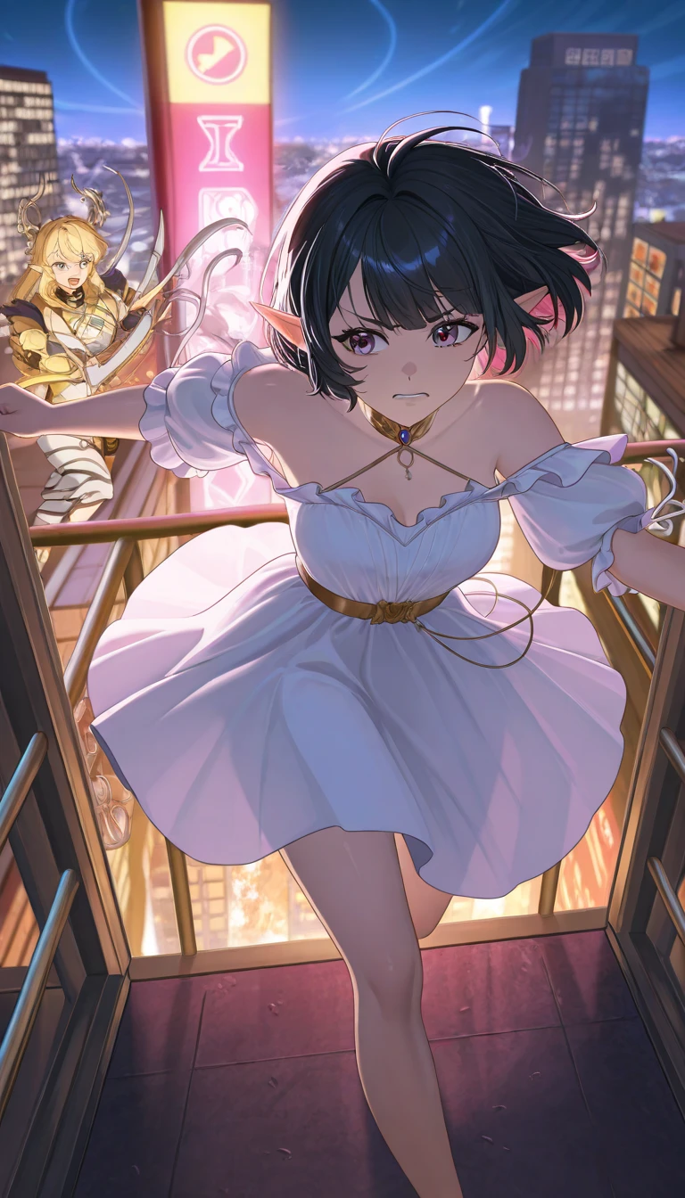((Little Huntress girl)) holding a rifle between her legs , battle pose,long red curling hair,((airy white sheer micro tiny dress)), very sheer micro dress, risqué, snows,Cold,4K,Detailed,Realistic, (13 years old), ((age 13)), American, beautiful, beautiful face, small, short, very sensual poses, puffy nips