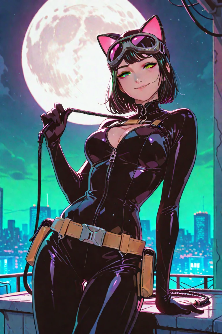 <lora:freediverORAS:0.7> ffreedriverORAS, 1girl, solo, gloves, bodysuit, goggles, diving mask, on a boat, night, smile,