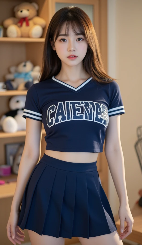 A cute and mysterious idol girl、whole body、Good style、、、、、、、、、、Thick legs、、Silver white and purple armour shorts uniform(snake embroidery)、Neat and clean idol face、、、