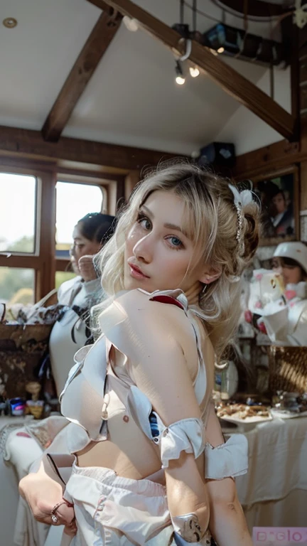 photography, closeup portrait of gw3nd0l1n3, wearing a dirndl