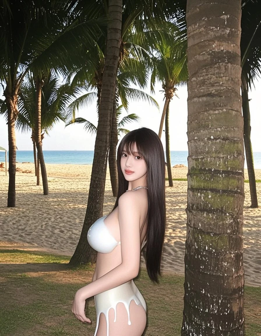 (masterpiece, best quality:1.4), wide range, HDR, 8k resolution, (ultra highres:1.4), (1girl), (looking at viewer:1.2), (photorealistic:1.4),full body naked, (naked, nsfw, breasts out, puffy nipples, pussy:1.4), slim leg, slender legs, skinny legs,  beach, fog eyebrow, smile, detailed face, detailed eyes,  blue_sky, boat ([silver|brown] hair:1.2), caustics, cleavage, cloud, day,  horizon, hose, lake, long_hair, ocean, outdoors, pier, pool, pool_ladder, poolside, sea, shore, sitting, sky, solo, wading, sunny, blue water,  waves, wet,  <lora:bobowei_v3:0.3>, <lora:japaneseDollLikeness_v10:0.2>, bobowei, (pureerosface_v1:0.1), <lora:breastinclassBetter_v13:0.2> <lora:koreanDollLikeness_v15:0.4> <lora:inniesBetterVulva_v11:0.1> (ulzzang-6500-v1.1:0.1)