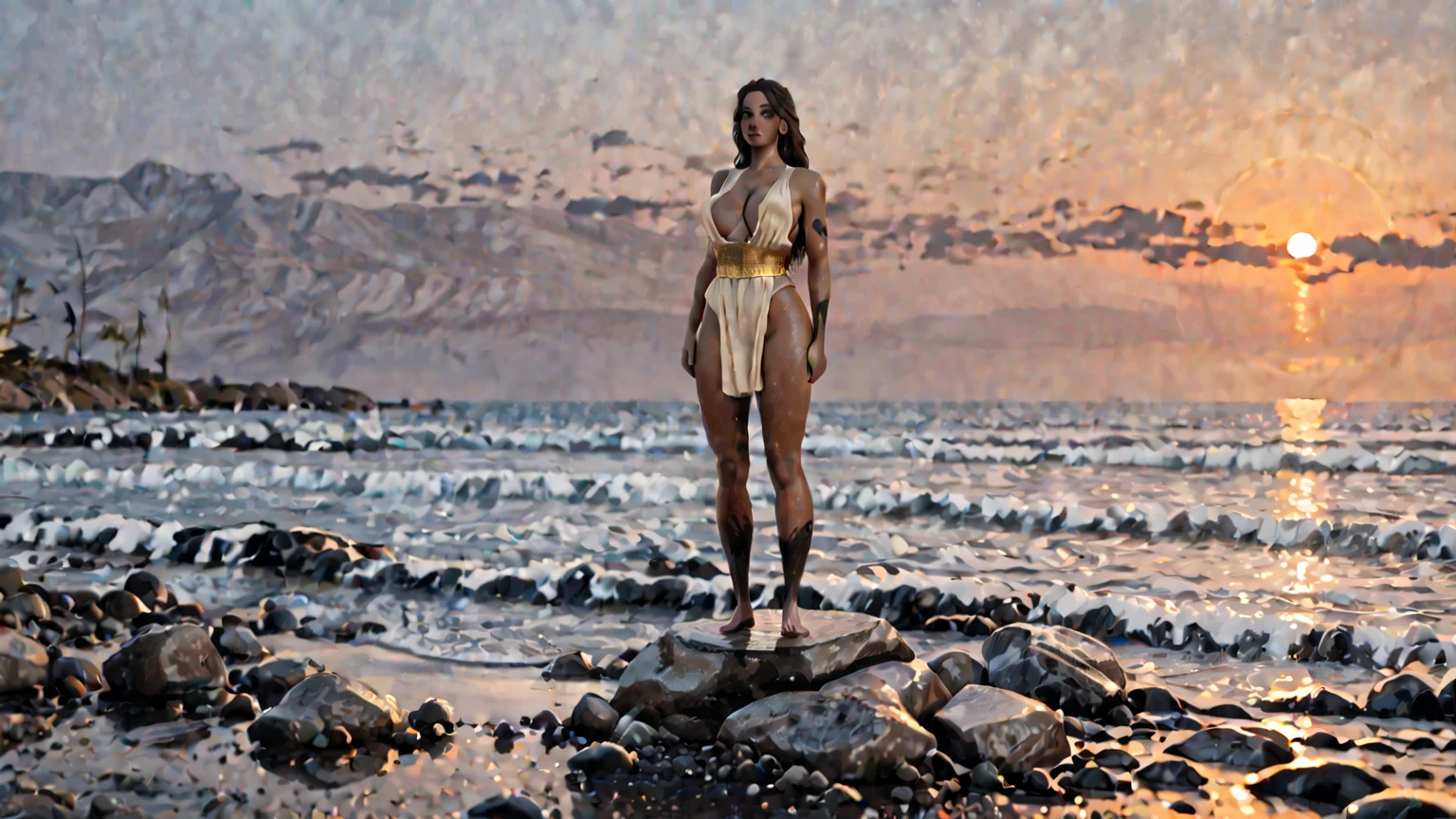 8K image quality, photorealistic, waist to both feet,