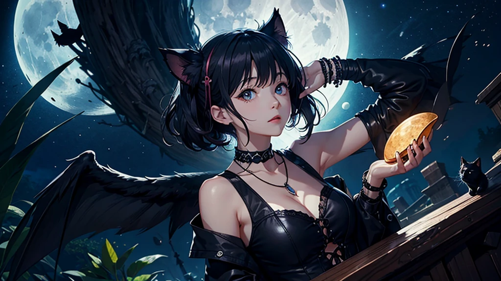 masterpiece, Highest quality, Extremely clear images, High resolution, One girl, solo, kocho shinobi, Master Parts, Highest quality, Highest, One girll, In the bamboo forest，There is a big bright moon in the background, kochou shinobu, big butterfly hair clip, butterfly hair jewelry, Purple eyes, variegated hair, short hair, Different lanes,In underwear, White lace panties,Fine grain，(Excellent rendering)，Dynamic configuration，Rich colors，Fine details，Surreal，Relaxed atmosphere，Realism，Improves facial skin tone，Character looking at camera，Decorate your hair with a bow tie, Purple eyes, variegated hair, short hair, Parted bangs, Cowboy Shot, In the woods, Gazing at the starry sky, Shut your mouth., A night of countless shining stars, Ideal object in the Milky Way, Perfect Girl, Perfect detail, Ultra HD |, 8k, Professional photos, Anime style demon slayer,