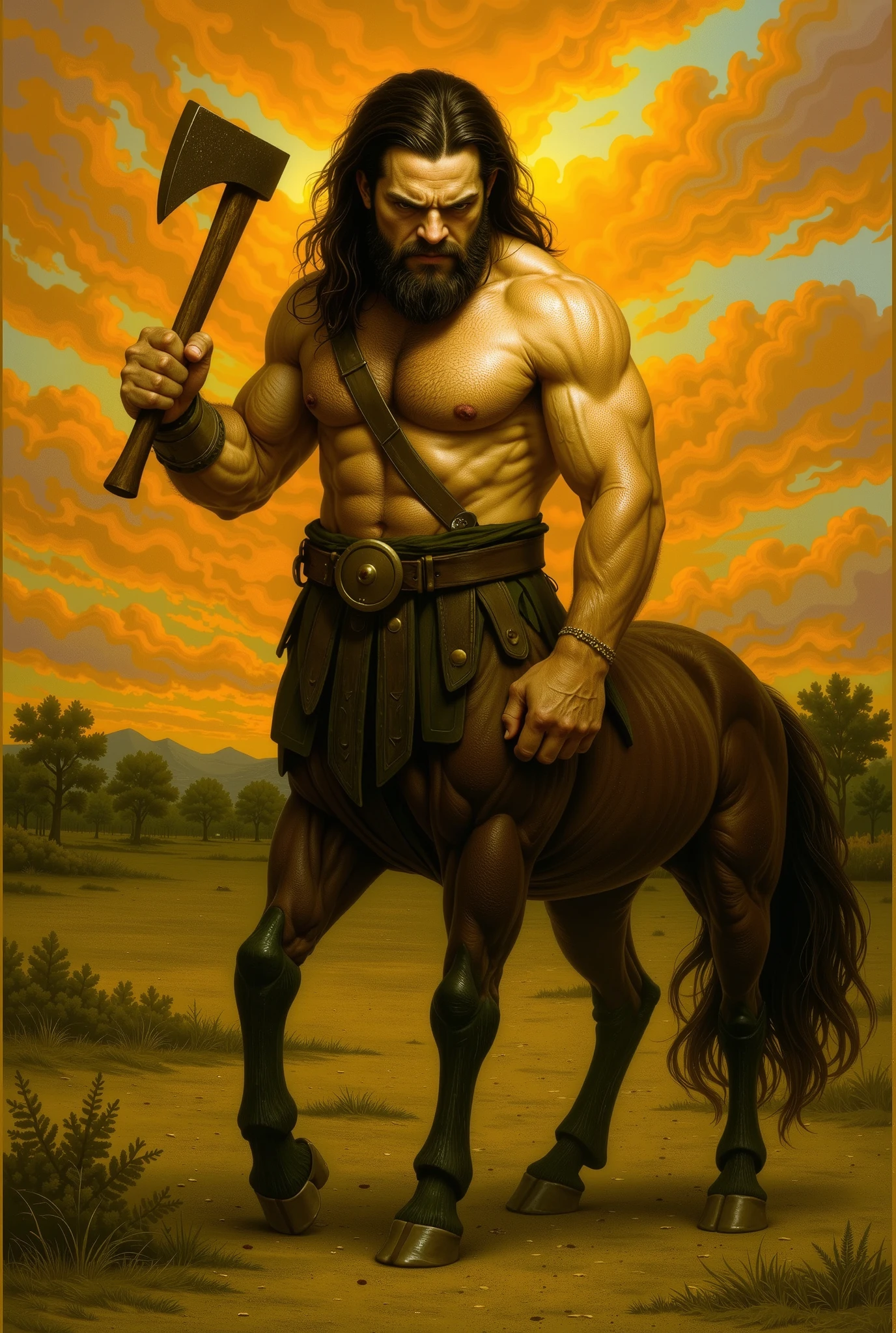 (((perfect body))), ((perfect hair)), ((best quality)), ((masterpiece)), (detailed), a man, hairy, his dick is very big, dick foreskin, his balls are big, lots of cum splashing everywhere, he is standing in tall yellow grass
