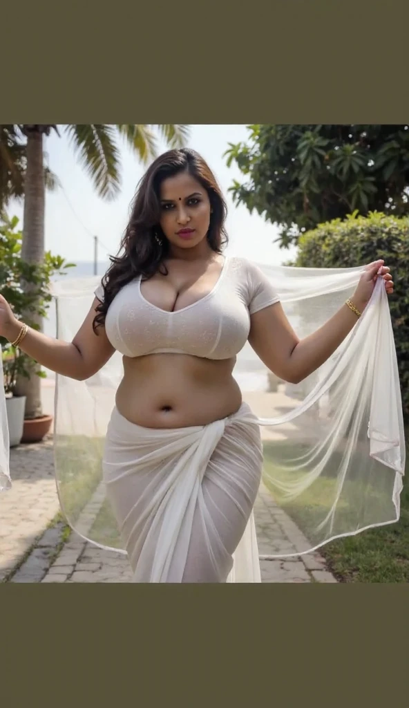 1 Heavenly beautiful and goddess beauty cute and sweet looking face Arabian woman in Kovalam Beach, Heavenly beautiful Overweight, Heavenly beautiful Extremely fat, Heavenly beautiful and attractive Chubby figure , Heavenly beautiful looking and eye catching luxury style saree , reaching out, Heavenly beautiful Arabian woman, 16k, High resolution, masterpiece, highest quality, fine skin, outside view, Realistic Photograph, close up figure view