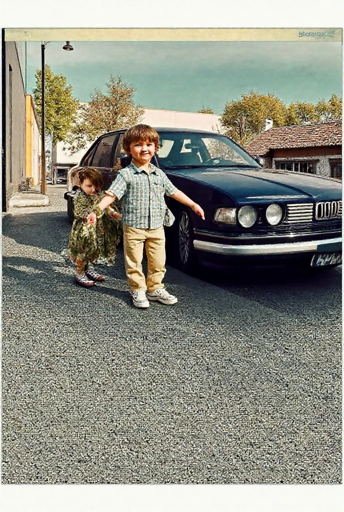 Dad and each in a classic car