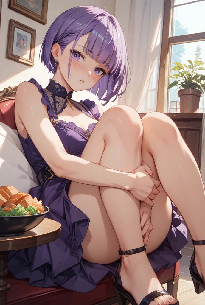 Masterpiece, best quality, Living room background, angry, 1girl,multicolored hair, short hair,hair ornament,blue eyes,buttons, gold,coin ,sexy face,,detailed face,detaile.hmn1 , break , Medium bust, contact surface,break มองไปที่ผู้ชม,break (Masute Piece:1.2), best quality, high resolution, วอลล์เปเปอร์ Unity 8k, (illustration:0.8), (beautiful detailed eyes:1.6), A face with special details, perfect light, CG is very detailed., (perfect hand, perfect anatomy),Lying with legs open,on the bed, (Nude:1.5),(pubic hair:1.3),Sweating,1girl, hetero, sex, pussy, solo focus, spread legs, vaginale, anal, ass pov, missionary, lying, on back, ((legs up)), suns , feet,White, cloudy fluid flows from the vagina.,Medium sized breasts, slim figure.,bedroom,,open mouth,salivation from the mouth,, blushing,(not bar:1.5),((hands behind head))