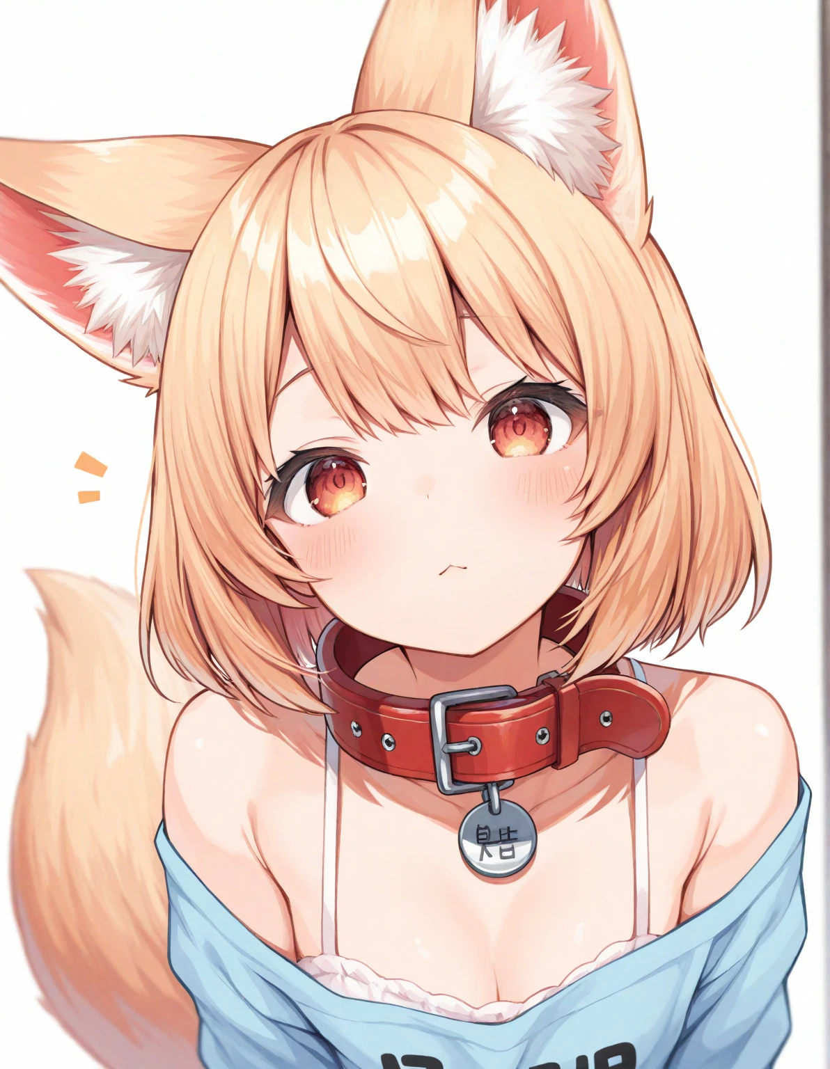(holo:1.5), (holoCoat:1.5), SFW, 1girl, looking at viewer, standing, upper body, leaning forward, outdoors, forest, snow, (( under boob )), small chested ,(( small thin green cotton underwear)),  open mouth, fang, smile, invisible tank top, top less,  ( ear ring, tight choker, short tail, nervous, smile, shaking motion lines), (wincing), nipple outlines,  small clothes,