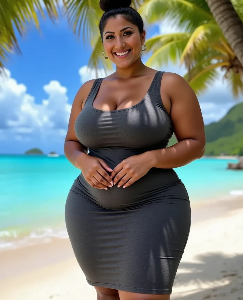 Mature black woman, thick, curvy, ebony, milf, mature, old woman, african, dark skin, ridiculously huge breasts, thick thighs, wide hips, thick ass, plump glossy lips, sweet wide smile, shades, sunhat, tight flowery sundress, deep cleavage, flower field, flower park, sunny, spring, sexy, erotic, pinup