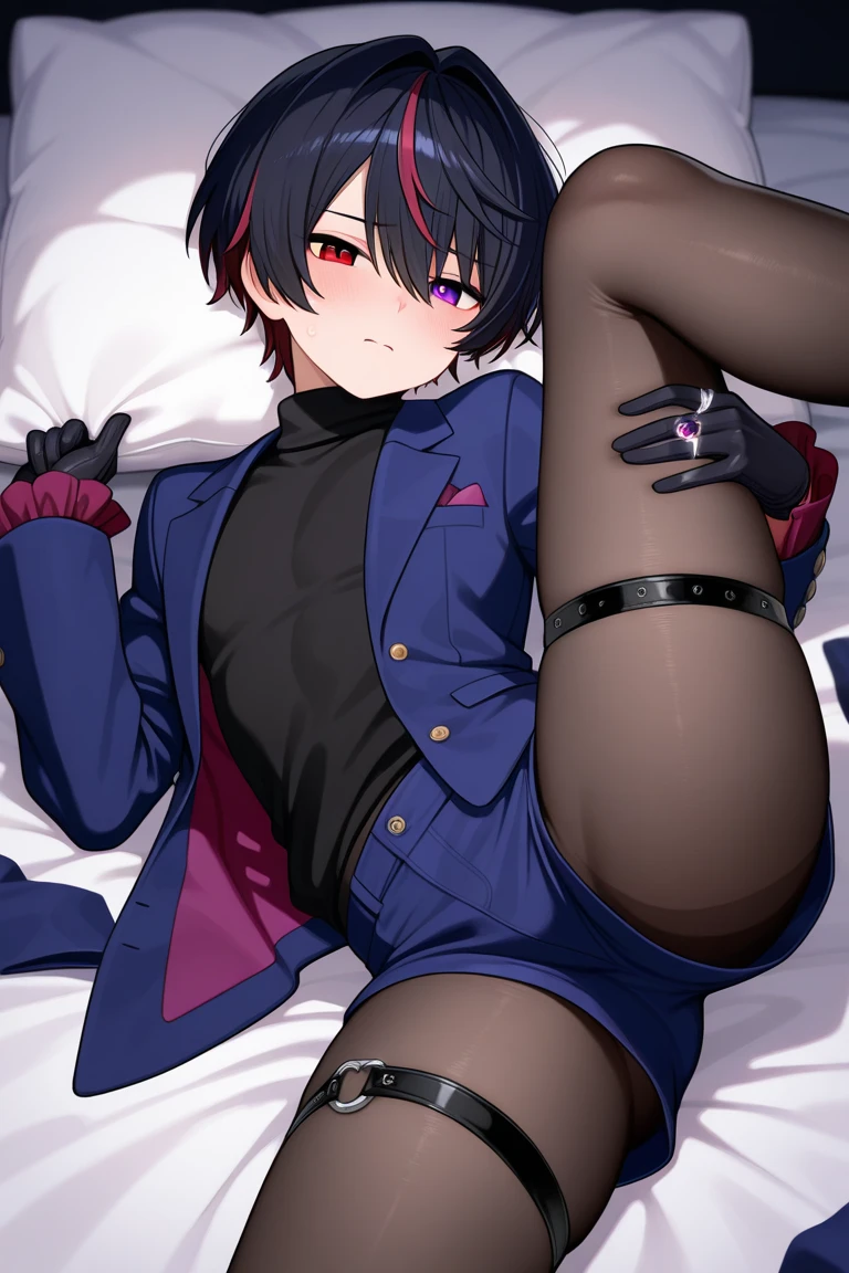 fullbody lgtbqia queercore androgynous boyish chrisma tomboy physique model with a bulge in white suite and tie  tomboy attire irresistible sex appeal