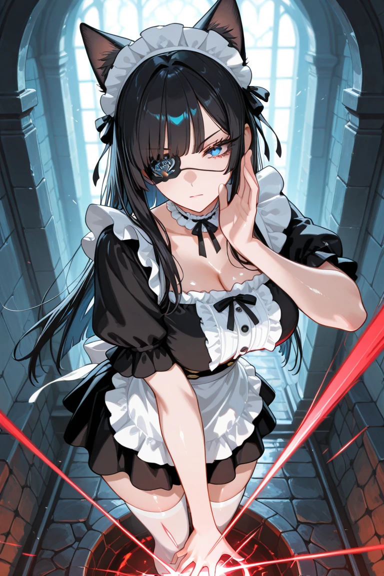 close up,pretty face,xuer the cross,1girl,solo,sitting,dark background,cross,long hair,bangs,hair between eyes,long sleeves,black hair,huge breasts,puffy sleeves,latin cross, cinematic lighting, (chiaroscuro:1.4), hires, volumetric lighting, highly detailed background, masterpiece, <lora:hairdetailer:0.6>  <lora:GoodHands-beta2:0.8> <lora:xuer the cross_20240317184151:1>