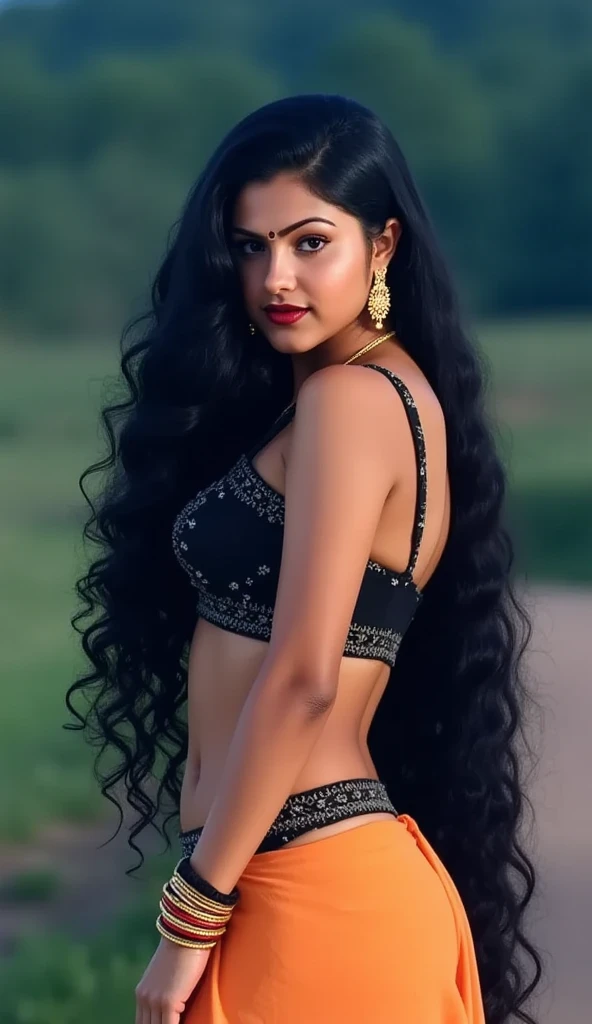 Masterpiece, a seductive Indian woman, (pouty lips:1.5), revealing saree, (sensuous expression), high detail face, high definition skin, (long, wavy, black hair:1.6), (Kolhapuri chappals:0.8), (background of an exotic Indian marketplace), ultra-high-resolution, highly detailed, realistic image, cinematic lighting, deep contrast, vibrant colors, captured by a Nikon D850 with a 50mm F1.4 lens, by Ellen von Unwerth.