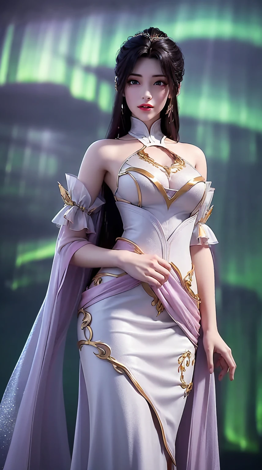 ultra realista 8k CG, rosto perfeito, Impeccable, limpo, master part, arte profissional, obras de arte famosas, Cinematic lighting, Cinematic Flower, rosto perfeito, beautiful face, Olhos bonitos, ((corpo feminino perfeito, cintura estreita)), olhos vermelhos, linda rainha, real, divino, deusa, divino, (Royal Palace), fantasia, Sonho, irreal, science fiction, Seios enormes, roupas bonitas, renda, lace trim, Roupa de pernas com corte de renda, cabelos absurdamente longos, cabelos muito longos, (rico:1.4), prestige, luxo, jewelries, Diamante, ouro, pearl, gema, safira, rubi, esmeralda, detalhes intrincados, delicate pattern, encantador, sedutor, sedutor, Erotic, Encantadora, ornamento de cabelo, colar, Brincos, pulseira, Armlet,
 ,