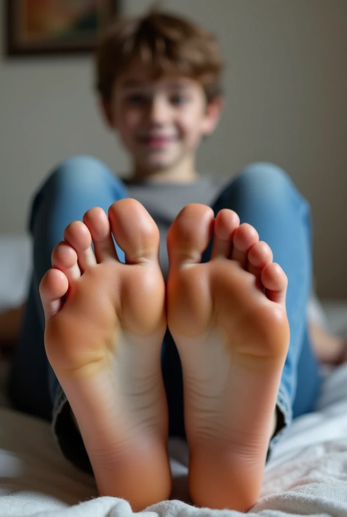 A boy sucking a girl&#39;s feet 