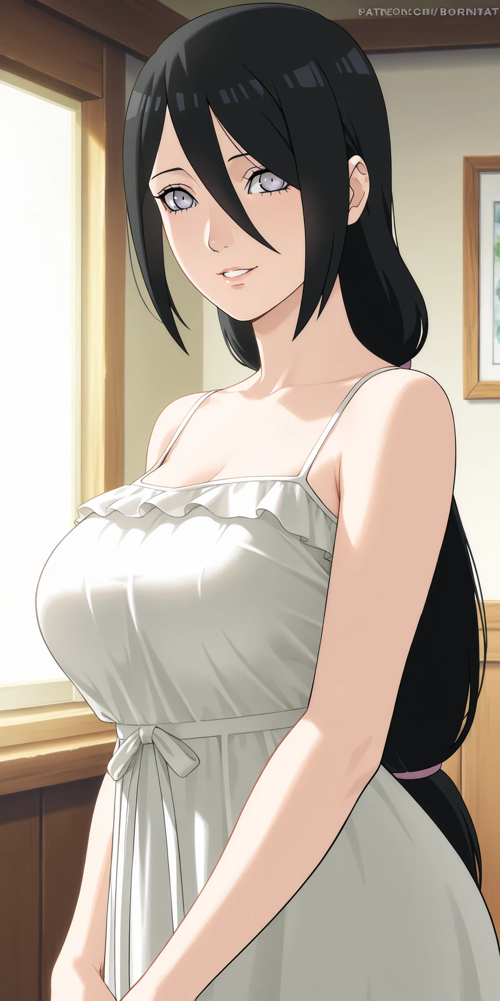 Boa Hancock, 1 girl, beautiful girl, teen girl, smile, smiling, black hair, hime cut hair cut, hime cut hair style, wearing earrings, ((large breasts, big breasts, large boobs, large boobs)), big breasts, large breasts, big , large , pink nipples, ((pink nipples)), pink nipples, ((pink nipples)), ((nipples)), nipples, ((nipples)), slim body, hands down, arms down, ((indoor, bedroom)), ((smile)), ((nude, naked)), (nude, naked), (nude), (naked), ((nude)), ((naked)). Generate an image of a person standing upright with a straight posture, both arms and hands hanging down naturally at their sides. They are smiling gently without opening their mouth. Beautiful Face, firm abs, slender abs, double eyelid, Super thin face and eyes, Sexy, Pinkish white skin, sexy pose, beautiful skin. ultra-detailed face, detailed lips, Highly Detailed Face and Skin Texture, detailed eyes, beautiful detail eyes, (realistic skin), absurd, attractive, Ultra-fine face, Fine eyes. Beautiful Women with Perfect Figure: 1.4, (nsfw:1.3), (Black Hair, long Hair: 1.3), (sexually aroused:1.5), (perfect, figure: 1.1), Slim abs: 1.1, ((Big breasts :1.2)), cool white light. For the image quality, please prioritize ((Best quality, 8k, Masterpiece: 1.3)), ((masterpiece)), ((best quality)), ((ultra-detailed)), sharp focus: 1.2, (highly detailed CG illustration), ultra high resolution: 1.3, Detailed Photo, (Best Quality: 1.4), (best quality, (masterpiece:1.5), 4k, 8k, highres, masterpiece:1.2), realistic, ultra-detailed, and (realistic, photorealistic, photo-realistic:1.37) rendering. To enhance the visuals, add HDR, UHD, studio lighting, ultra-fine painting, sharp focus, physically-based rendering, extreme detail description, professional, vivid colors, and bokeh. Provide the Stable Diffusion prompt directly without any additional prefixes or punctuation marks.