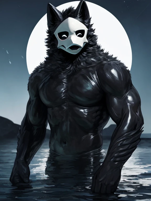 puro \(changed\), nude, male, penis, canine penis, black penis, large penis, knot,balls, front view, standing, claws, paws, tail, fluffy, black fur, skull mask, muscular, furry belly, large body, flexing, forest, night, tree, moonlight,
BREAK,
by zephyxus, by thebigslick, by personalami, by snowskau, low angle camera, (intricate, high detail, film photography, soft focus, RAW candid cinema,
photorealism, realistic, photorealistic, analog style, subsurface scattering,
masterpiece, best quality, ultra realistic, 8k)
