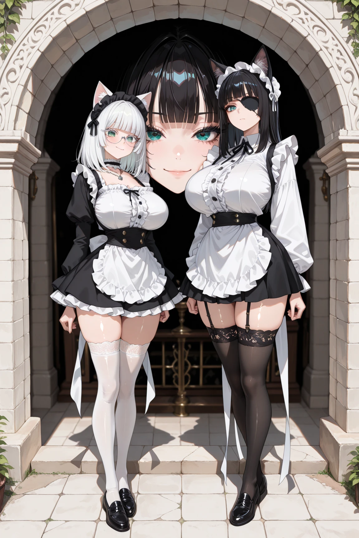 Loli,gothic,,huge breast,huge ass,small waist,black fishnets