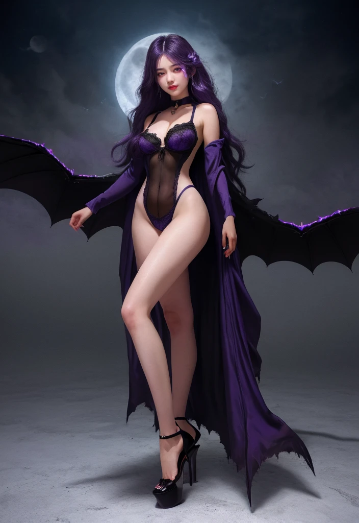 Beautiful sexy fresh nervous, high, delgado, Fit woman, intricate and very detailed, big breasts and hips, firm and heavy, deep neckline, Red hair, body chain, diamond jewelry, bright, bright, Oh!, round cousin , sexy , Amazing , whole body, together girl, demon of lust (((purple hair))), ((((together)))), ((demon wings and tail)), black corset, sexy stockings