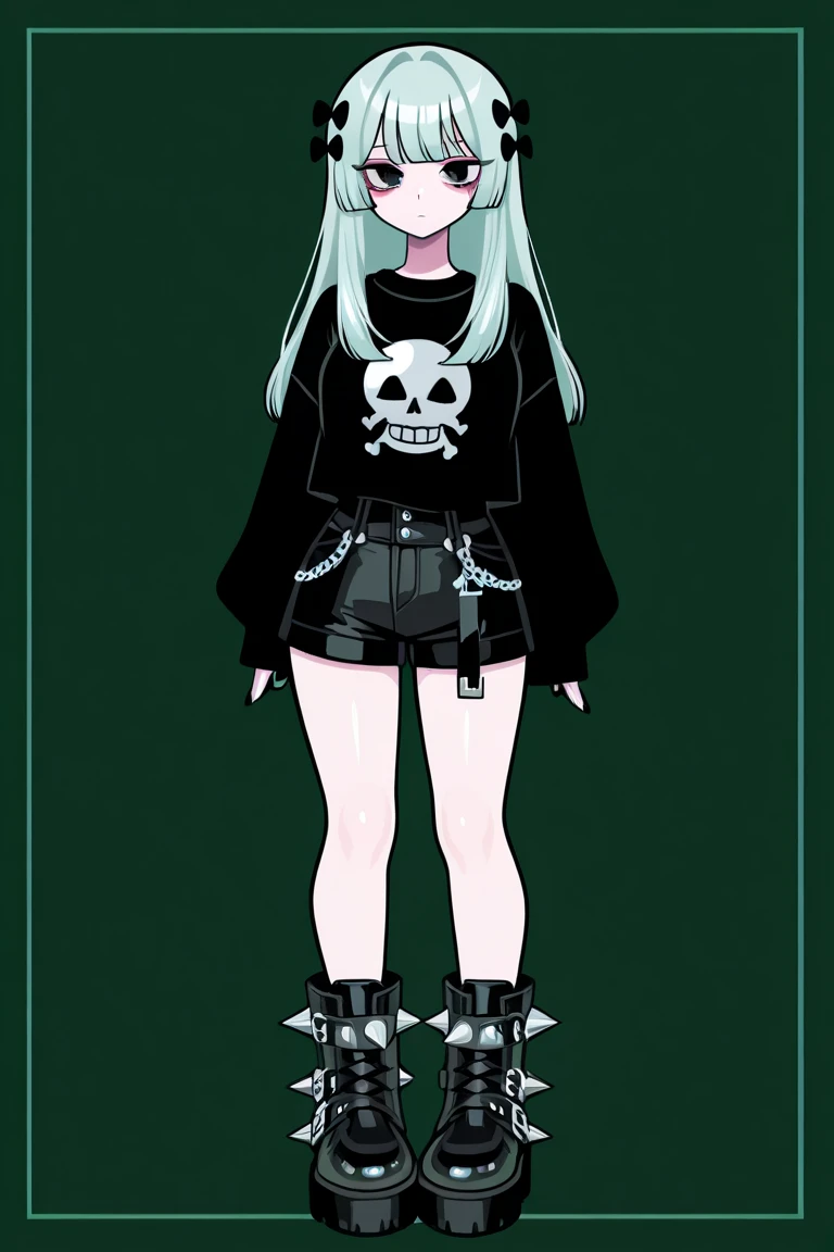 ８K、Very detailed、Cyberpunk art、Ash colored medium long hair、Wear a black cropped gothic hoodie Wear a white t-shirt、Wear a black and white checked gothic mini skirt、Wear black boots、Ride a bipedal robot、Gothic ruined city、woman