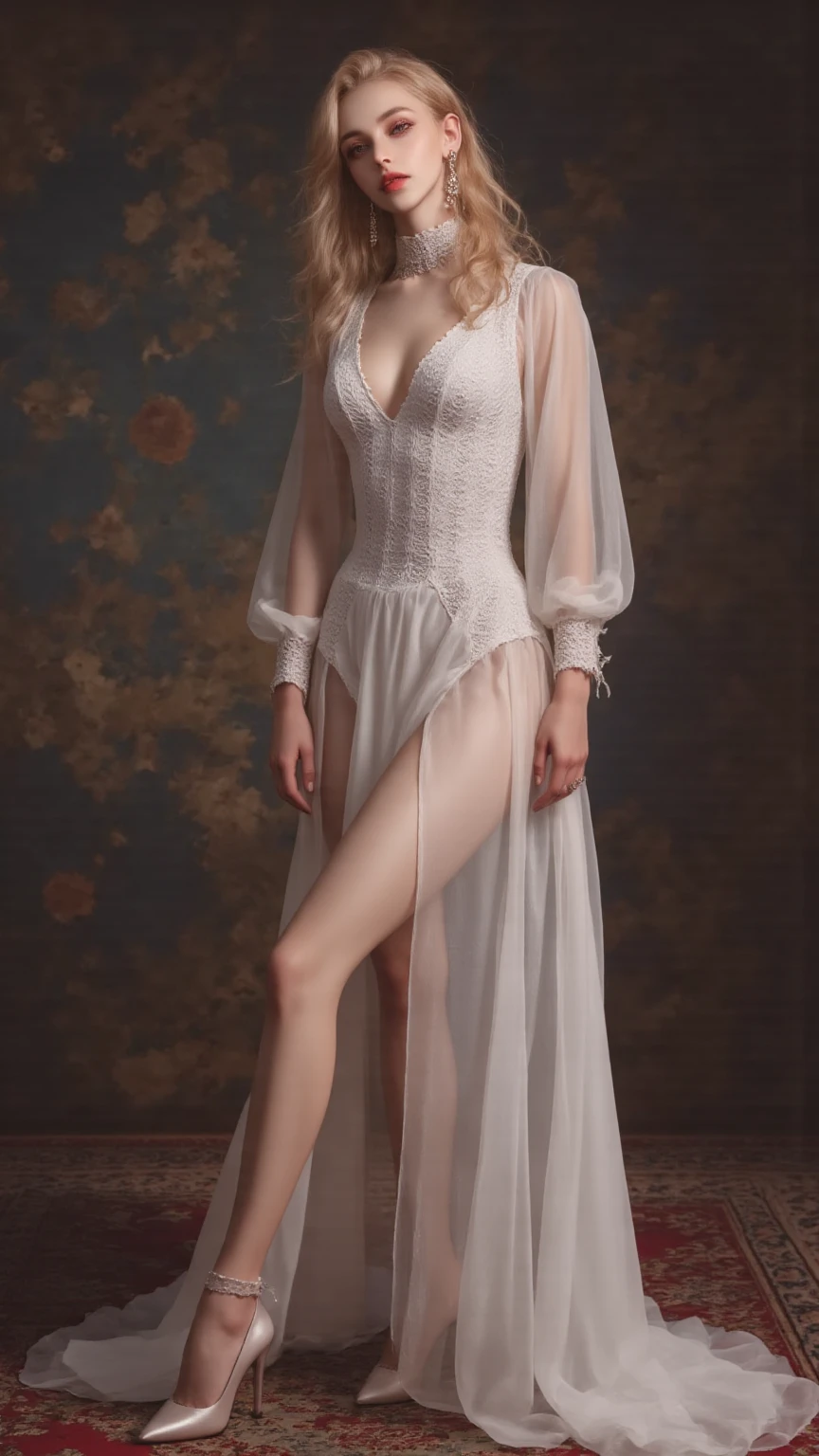 (realistic:1.3), finely detailed, quality, rembrandt lighting, (maserpiece:1.2), (photorealistic:1.2), (best quality), (detailed skin:1.3), (intricate details), dramatic, ray tracing, 1girl, italian girl, smiling, brunette, detailed skin texture, (blush:0.2), (goosebumps:0.3), subsurface scattering, updo hair, parted bangs, wearing edgEV_vintage dress, edgev, (lace dress, lace fabric:1.3), short sleeves, (ribbons:1.2), (string-up dress), (strolling, european garden, carpet grass, trees, flower bushes, marble sculptures, late afternoon), <lora:edgEuropean_Vintage:0.8>,