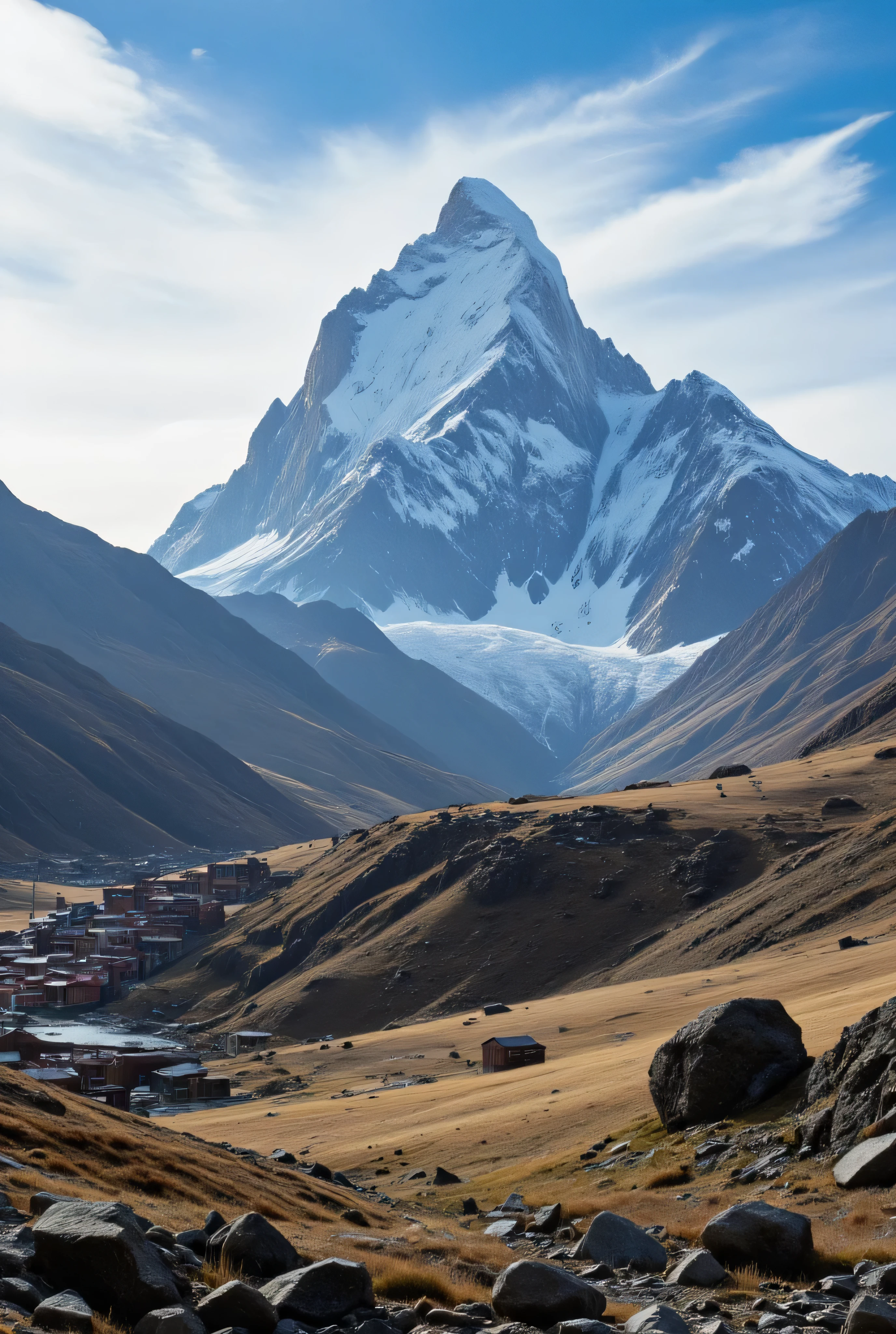 highdefinition images, Tibet、spectacular views of Zanskar、from a hill in the town of Padam to a mountain unexplored by mankind々Overwhelming majesty、6000ｍ, even a huge mountain々, even from a town that surpasses