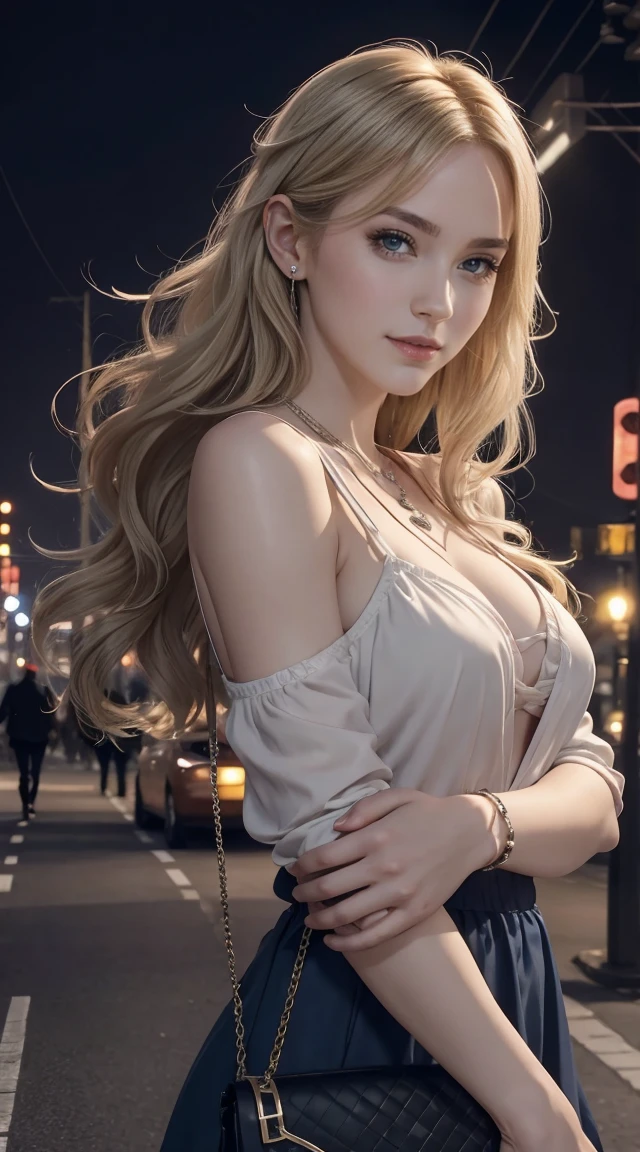 ((best qualtiy, 8k, tmasterpiece:1.3)), Focus:1.2, perfect figure beautiful woman:1.4, Cocked buttocks:1.2, ((Exquisite Hair)), (Black sweater dress:1.1) , (Sports car, street: 1.2), Highly detailed facial and skin texture, A detailed eye, 二重まぶた，Whiten skin，huge tit，Woman，married，mother with big breasts