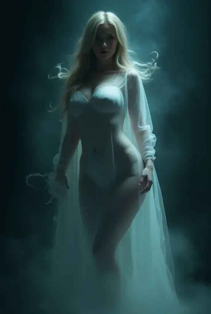 Erotic ghost, beautifully detailed body features, beautifully detailed décolletage, beautifully detailed large breasts, beautifully detailed abs and navel, beautifully detailed thighs, beautifully detailed lips, extremely detailed eyes and face, long eyelashes, graceful, glowing skin, floating, transparent, sensual, fantasy, dark academia, chiaroscuro lighting, dramatic lighting, moody, elegant, romantic, muted colors, pastel colors, artistic, cinematic, cowboy shot, anatomically correct, 8k, 16k, best quality, super detail, masterpiece