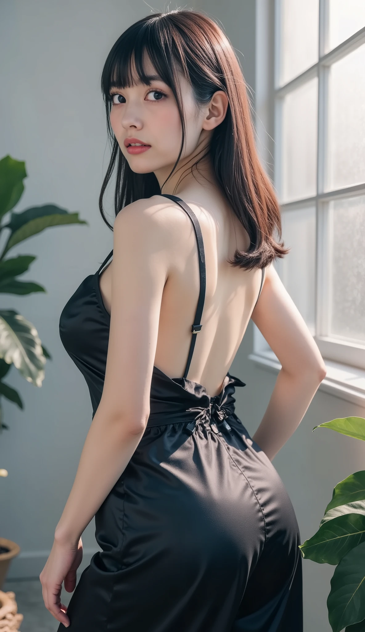 Her back