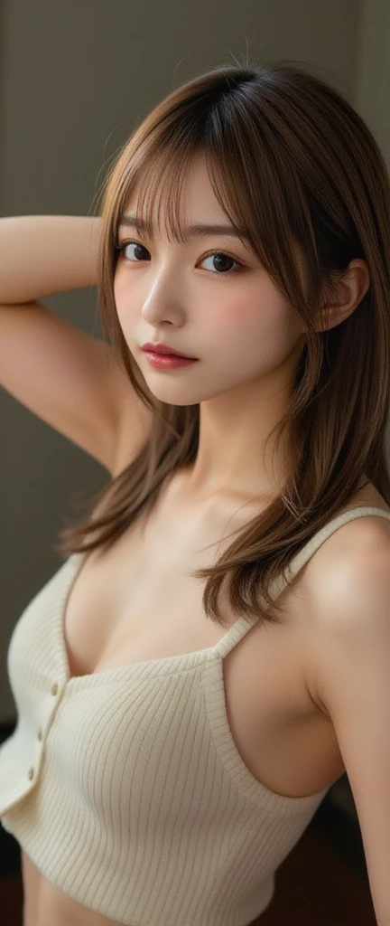 Tabletop, Highest quality, shape, Very detailed, finely, High resolution, 8K壁紙完璧なダイナミックな構shape, Beautiful and detailed, Medium Hair, Small breasts, smile、20-year-old girl、Midnight、くDetailed face、Perfect and beautiful face,Big eyes、RAW Photos、spread your arms and legs wide、Express your best feelings with your whole body、Beautiful and detailed、Small face、Beautiful Duplex、Slim face and figure、 (Get closer to the face, Make your face bigger, Face Focus:1.0), break, (masterpiece, Highest quality, Very detailed, Detailed face, 8K)、Actual Photos、Perfect and beautiful face、Blur the background