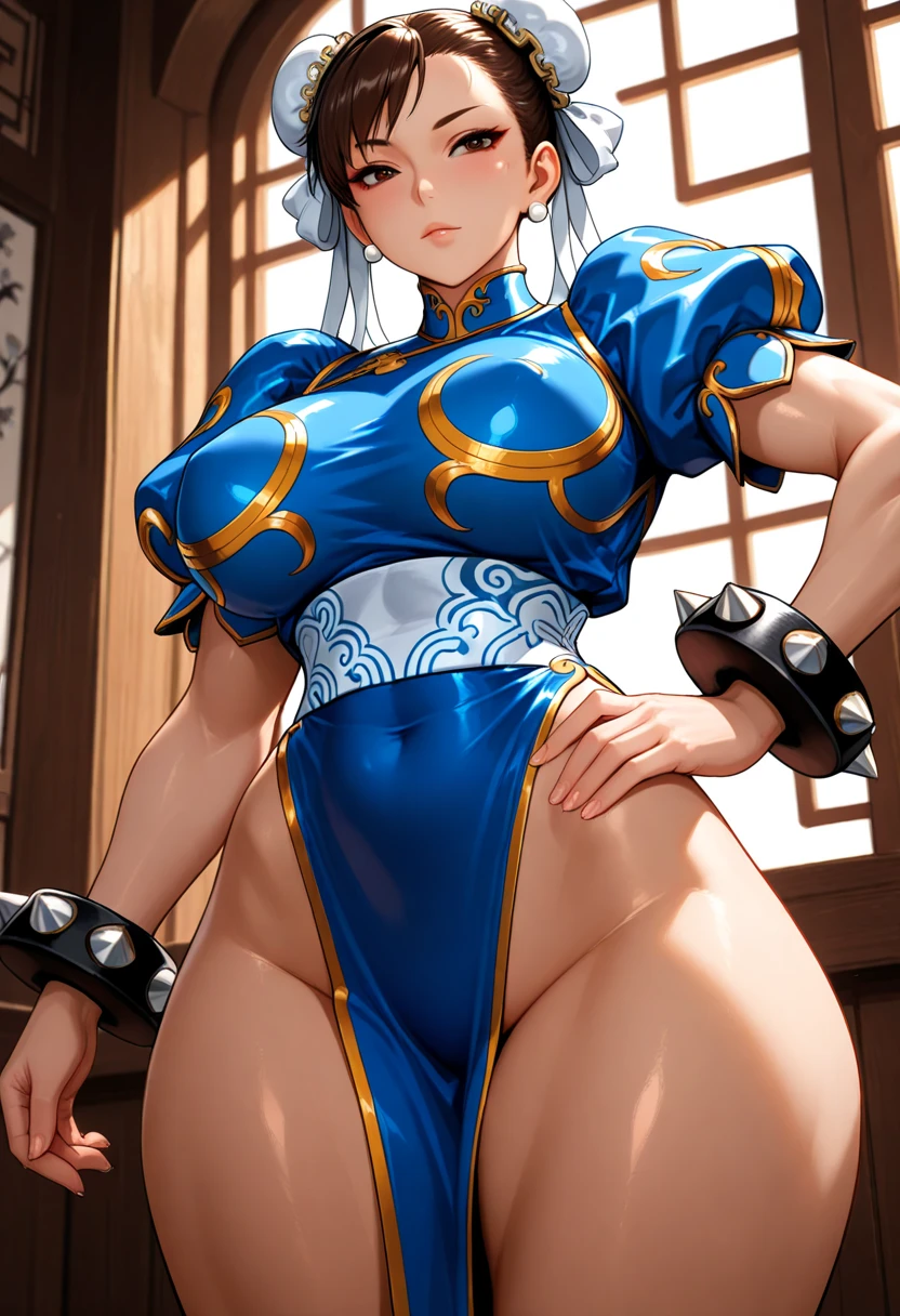 masterpiece, high resolution, best quality, beautiful art, rendered art, well formed hands, body and fingers, 1 woman, solo, Rouge the bat, human form, grown up, mature woman, big breasted, cleavage, long white hair, blue_japanase_clothes, sleeveless, white stockings, sexy japanese clothes, alluring body, full body, she is doing exercise, stretching her legs and arms, sexy training, warming up, sexy moves, training session, sweating, smiling joyfully, beach background